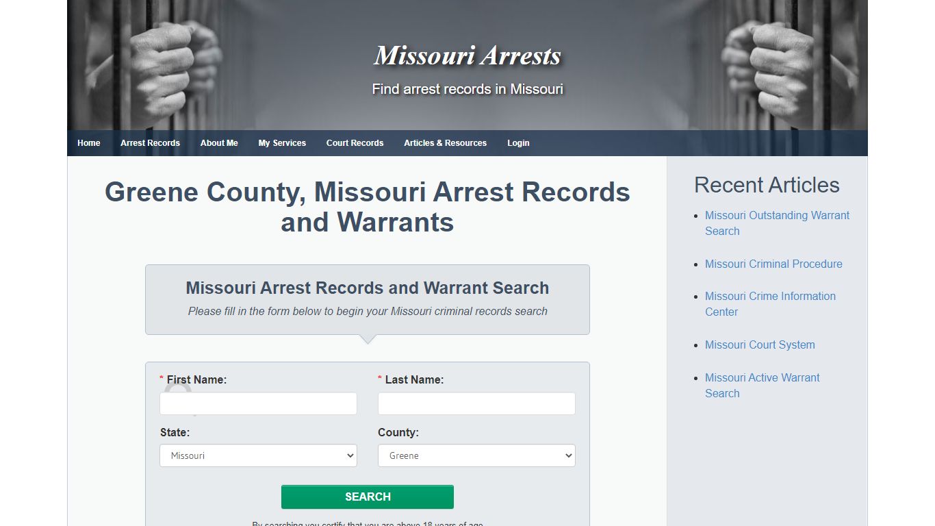 Greene County, Missouri Arrest Records and Warrants